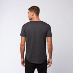 Curved Bottom Tee + Pocket // Charcoal (L)