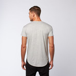 Curved Bottom Tee + Pocket // Marble Grey (2XL)