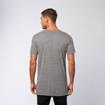 Side Slit Long Tee + Pocket // Tri-Blend Grey (L)