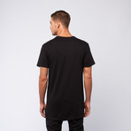 Side Slit Long Tee + Pocket // Black (M)