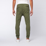 Drop Crotch Joggers // Olive (30)