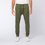 Drop Crotch Joggers // Olive (30)