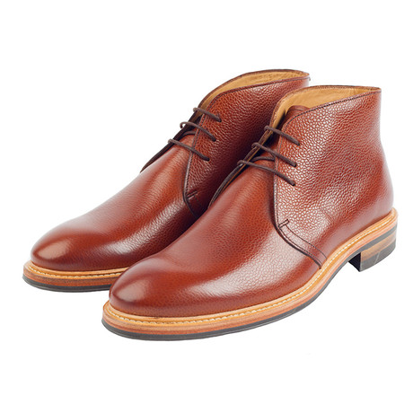 Oakleigh Grain Leather Boot // Brown (UK: 7)