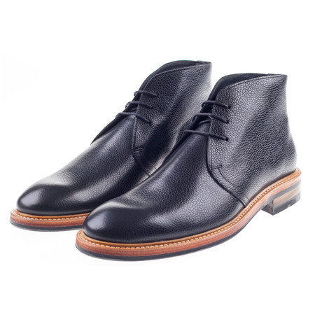 Oakleigh Grain Leather Boot // Black (UK: 8.5)