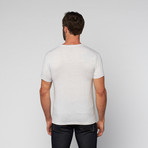 TRUS // V-Neck Tri-Blend Tee // Heather White (S)