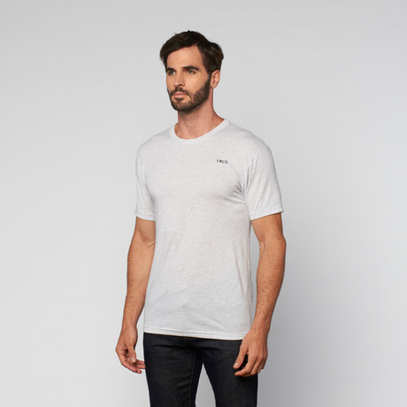 TRUS // Crewneck Tri-Blend Tee // Heather White (S)