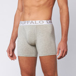 Cotton Stretch Boxer Brief // Heather Grey // Pack of 2 (L)