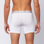 Cotton Stretch Boxer Brief // White // Pack of 2 (L)