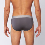 Microfiber Brief 2-Pack // Charcoal (S)