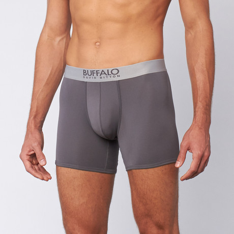 Microfiber Boxer Brief 2-Pack // Charcoal (S)