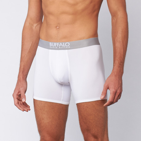 Microfiber Boxer Brief // White // Pack of 2 (S)