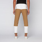 Jordan Ribbed Knit Jogger // White + Khaki (34WX32L)