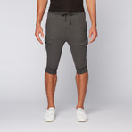 Carter Quilted Cargo Jogger Short // Heather Grey (M)