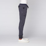 Carter Wool Blend Sweater Knit Jogger // Speckled Navy (L)