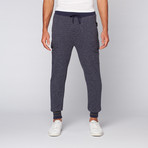 Carter Wool Blend Sweater Knit Jogger // Speckled Navy (L)