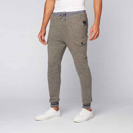 Carter Wool Blend Sweater Knit Jogger // Speckled Grey (S)