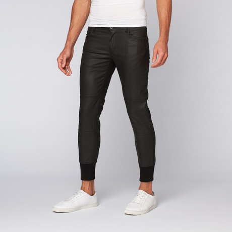 The New Standard Edition // Esteban Premium Wax Coated Stretch Twill Jogger // Black (28WX32L)