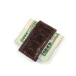 Magnet Money Clip // Shin Leather (Nicotine)