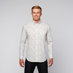 Naked Truth Large Print Long Sleeve Button Up // White (L)
