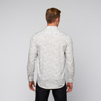 Naked Truth Large Print Long Sleeve Button Up // White (2XL)
