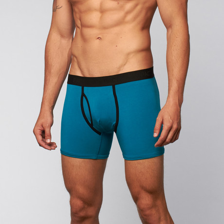 PACT // Peacock Boxer Brief // Turquoise (S (28"-30"))