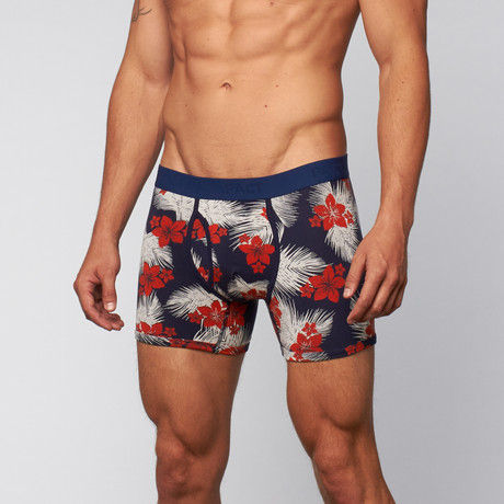 PACT // Aloha Boxer Brief // Navy Floral (S (28"-30"))