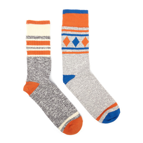 PACT // Charcoal Work + Grey Camp Sock // 2-Pack
