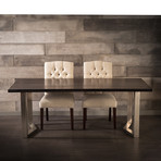 Lisa Dining Table // Silver Legs // Black Wash