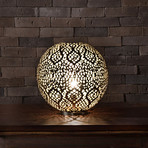 Big Table Lamp // Leaves Pattern