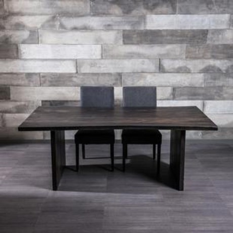 Freeform Dining Table + Wood Legs // Black Wash (94"L x 44"W x 30"H)