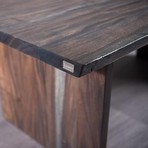 Freeform Dining Table + Wood Legs // Black Wash (94"L x 44"W x 30"H)