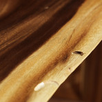 Freeform Suar Wood Coffee Table // Wooden Legs