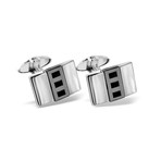 Hematite + Onyx Mosaic Cufflink Pair