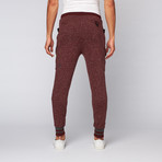 Carter Wool Blend Sweater Knit Jogger // Speckled Wine (L)