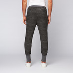 The New Standard Edition // Carter Slim Knit Jogger // Charcoal + Black Brush Print (S)