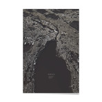 Zurich City Map // Aluminum Print (16"L x 24"H)
