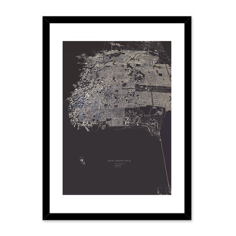 San Francisco Map // Framed Print (16"L x 20"H)