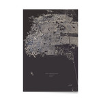San Francisco Map // Aluminum Print (16"L x 24"H)