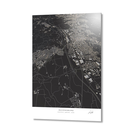 Ravensburg City Map // Aluminum Print (16"L x 24"H)