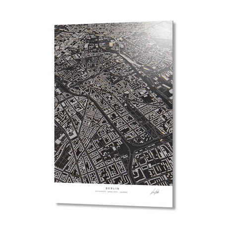 Berlin City Map // Aluminum Print (16"L x 24"H)