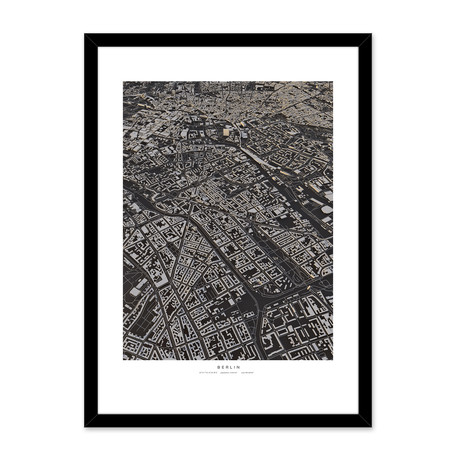 Berlin City Map // Framed Print (16"L x 20"H)