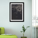 Copenhagen City Map // Framed Print (16"L x 20"H)