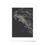 Monaco City Map // Framed Print (16"L x 20"H)