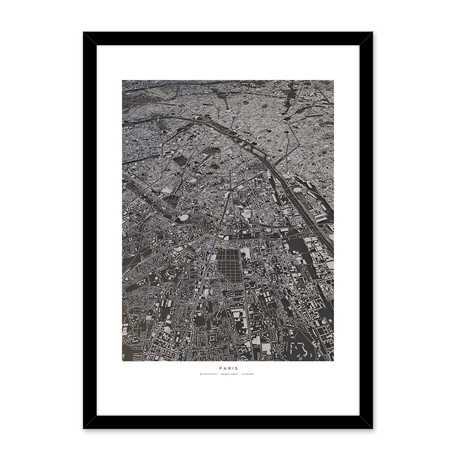 Paris City Map // Framed Print (16"L x 20"H)