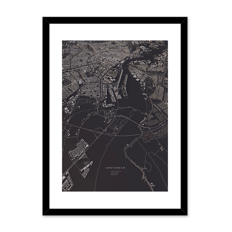 Amsterdam City Map // Framed Print (16"L x 20"H)