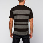 V-Notch Striped Tee // Grey (M)