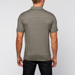 Johnny Collar + Chest Pockets Tee // Black (L)