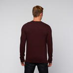 Truth Substance // Long Sleeve Snap Neck Henley + Chest Pockets // Maroon (S)