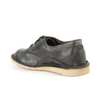 Sodoro Leather Combat Sneaker // Black + Grey (US: 12)