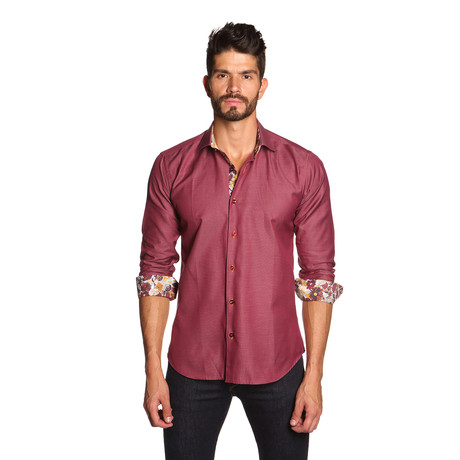 THOMAS Button-Up Shirt // Wine (S)
